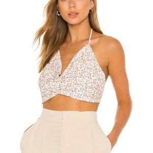 NWT: RESA - Women's Mindy floral cropped halter Top